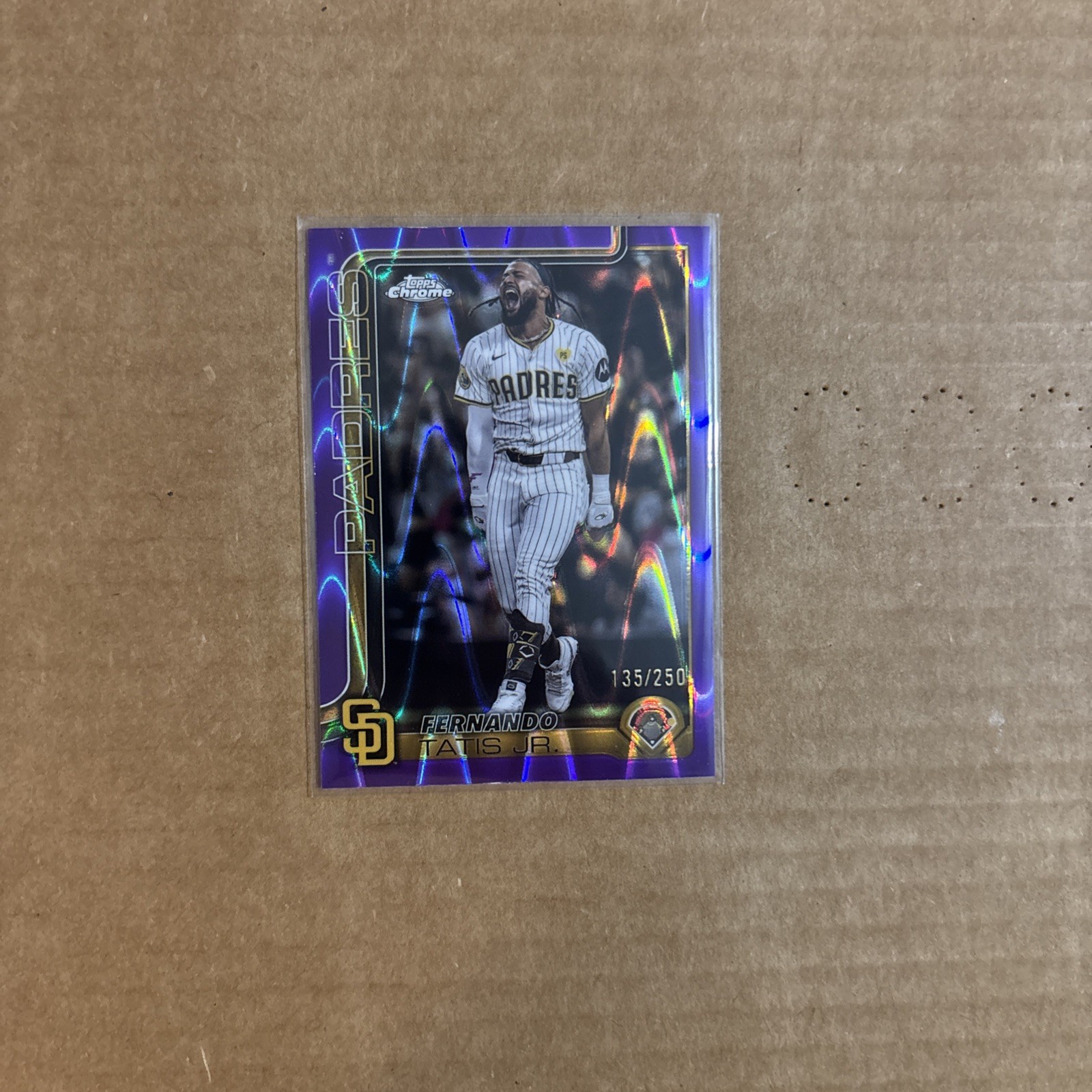 2025 Topps Chrome Fernando Tatis Jr. /250 Purple Raywave Refractor Padres