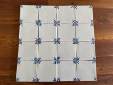 FREE SHIPMENT 16x small blanco TILE LOT MAKKUM Tichelaar Delft Holland
