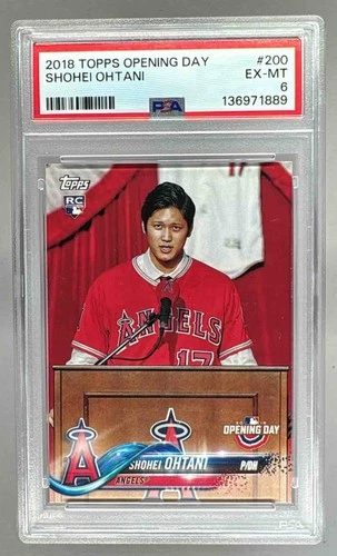 136971889 Shohei Ohtani 2018 Topps Opening Day #200 Rookie RC PSA 6