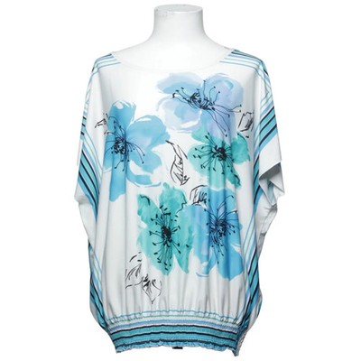 Isolde, Top, Größe: L, Weiß/Blau/Mehrfarbig, Blumen, Damen #enH