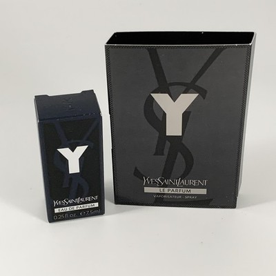 YSL Yves Saint Laurent Y Eau De Parfum 7.5ml/0.25oz Splash New In Box + Sample