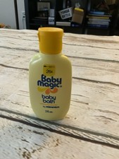 Vintage 1980s Baby Magic Baby Bath 2oz Bottle w/ Contents Mennen Movie Prop