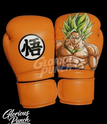Goku Dragon Ball Z Boxing Gloves tape type pro sparring training 6oz-18oz Orange