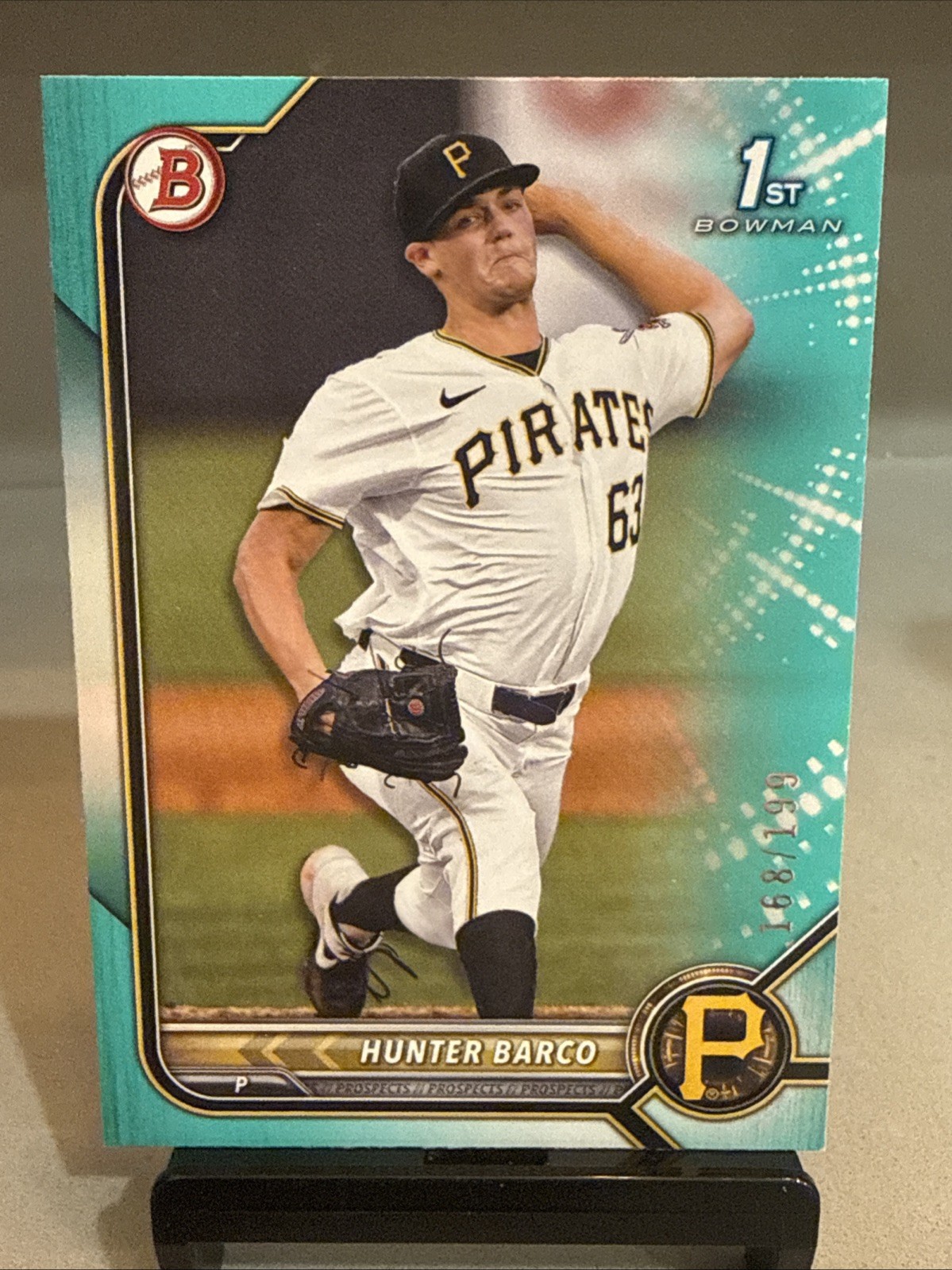 2022 Bowman Draft Hunter Barco 1st Bowman Aqua Paper /199 Pirates RC SP Rare