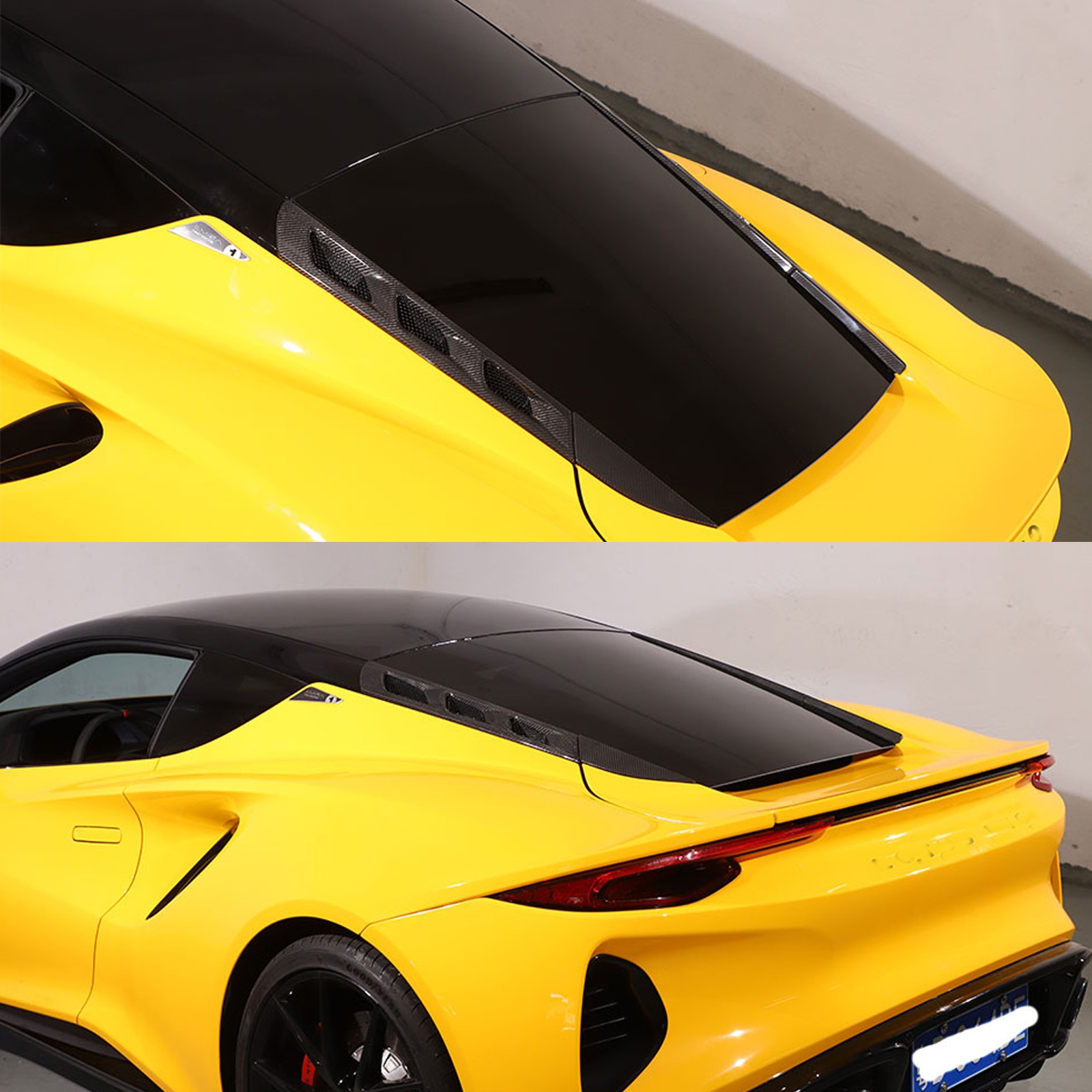 Real Carbon Window Roof Hood Vent Trim Intake For Lotus Emira Sports GT4 i4 23+