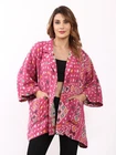 Women's Fashion Floral Print Cotton Kantha Collared Jacket Wholesale Mix Lot