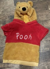 Vtg Halloween Costume Disney Winnie the Pooh Pullover size 2T One piece W/Hood