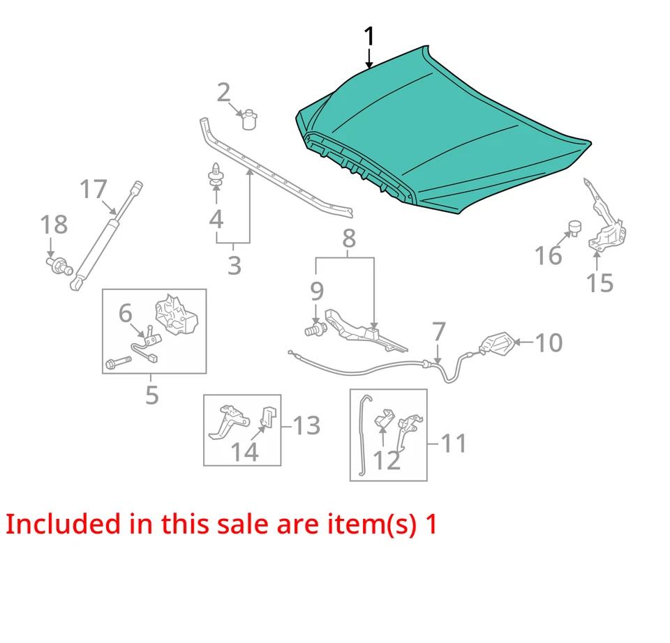 Hood Fits 08-22 SEQUOIA 3974550 - Изображение 3 из 4