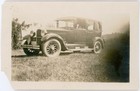 Vintage Snapshot Girl Driving 1925-26 Studebaker EQ Special Six Brougham Sedan — photo 1