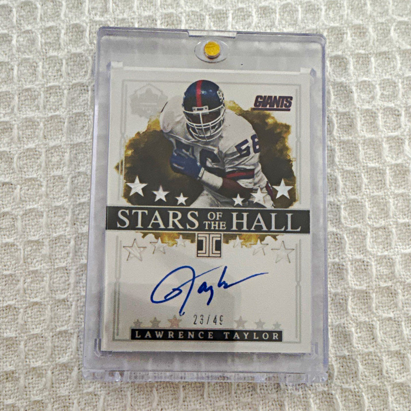 Panini 2023 Impeccable Lawrence Taylor Stars of the Hall Auto HOF-LT /49