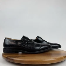 Mens Church's England Black Leather Monk Strap Dress Shoes Oxfords Size 11.5 F
