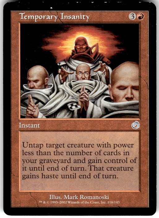 Temporary Insanity 116 Uncommon Torment Magic: The Gathering Lightly Played