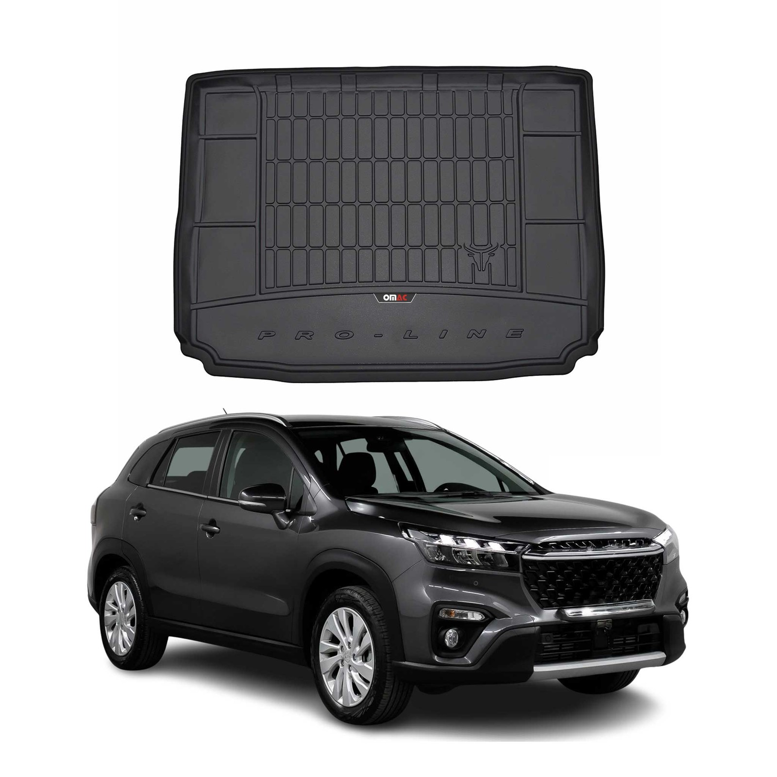 Tapis de coffre étanche en TPE noir pour Suzuki SX-4 S-Cross 2018-2021