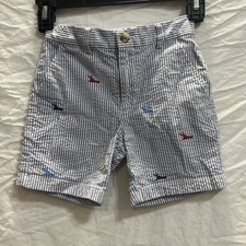 Vineyard Vines Shorts Boys 5 Searsucker Multicolor Embroidered Performance