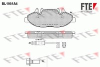 FTE Bremsbelagsatz Scheibenbremse 9010536 FüR Mercedes Vito Bus W639 Mixto Viano