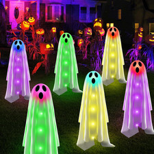 6PACKS Halloween Ghost Decorations Outdoor,Spooky Cloth Ghosts Decor for Hallowe