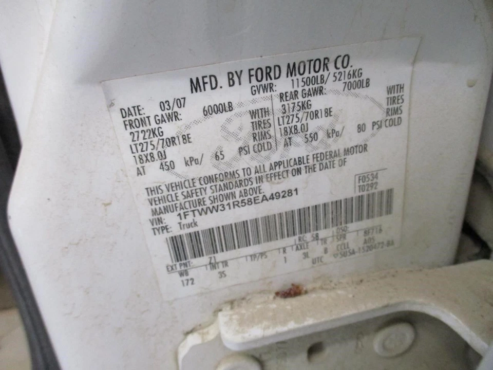 Chassis ECM Multifunction Right Hand Dash Fits 08 FORD F250SD PICKUP 1677514 Foto 4 de 4