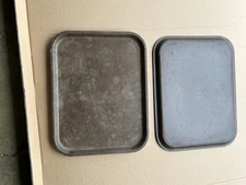 12- VTG Bolta Cafe TV Serving Tray #456/460 Brown USA Made 14X18 MCM Bakelite?