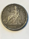 1877-S Trade Dollar Chop Marks On Front Very Good Details Historical Coin Rare