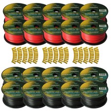 Harmony Car Primary 12 Gauge Power or Ground Wire 2000 Feet 20 Rolls Red Black