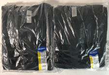 Gildan Mens Heavy Cotton LOT Of 4 Black Large Plain Adult T-Shirt Tee G5000
