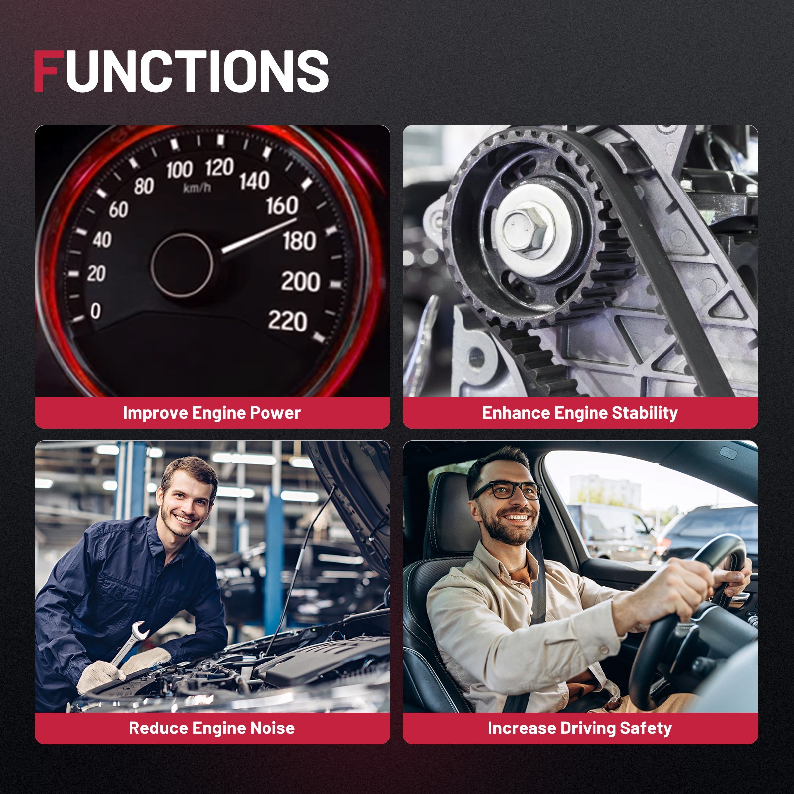 Engine OEM Timing Belt Kit w/Spark Plug Gasket For Honda Civic 2001-2005 1.7L