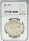 1892-O Morgan Silver Dollar $ MS64 NGC 950790-17