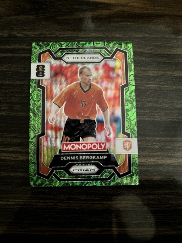 Panini 2026 Prizm Monopoly FIFA World Cup Dennis Bergkamp Green, Netherlands #74
