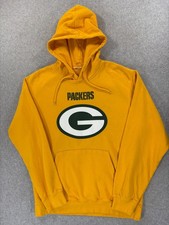 Green Bay Packers NFL Screened Logo Stadium Hoodie Sweatshirt Men's Medium 
