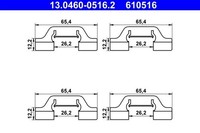 NEU - ATE 13.0460-0516.2 ZubehöRsatz, Scheibenbremsbelag FüR Audi Seat Skoda