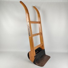 Vintage Taczka drewniana lata 1950-te Fr. Biermann Orsoy Piekarnia Wózek transportowy