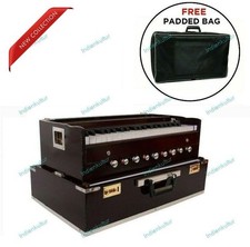 Indian Instrument Portable 3.5 Octave 9 Stopper Style Harmonium Baja With Bag