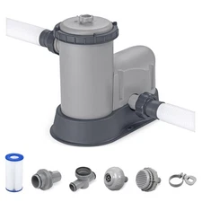 Bestway Flowclear 1,500 GPH 120V Above Ground Swimming Pool Water Filter Pump