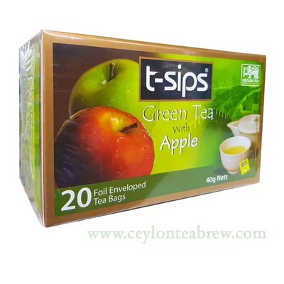 T-Sips Ceylon Green tea with apple flavor weight loss tea antioxidant tea