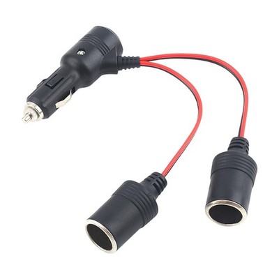 1 to 2 Car Cigarette Lighter Splitter Adapter, Automotive Power Charger Port Soc