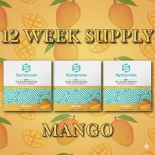Symprove Probiotic -3 month Supply/12 bottles. £149 RRP -Mango Flavour.