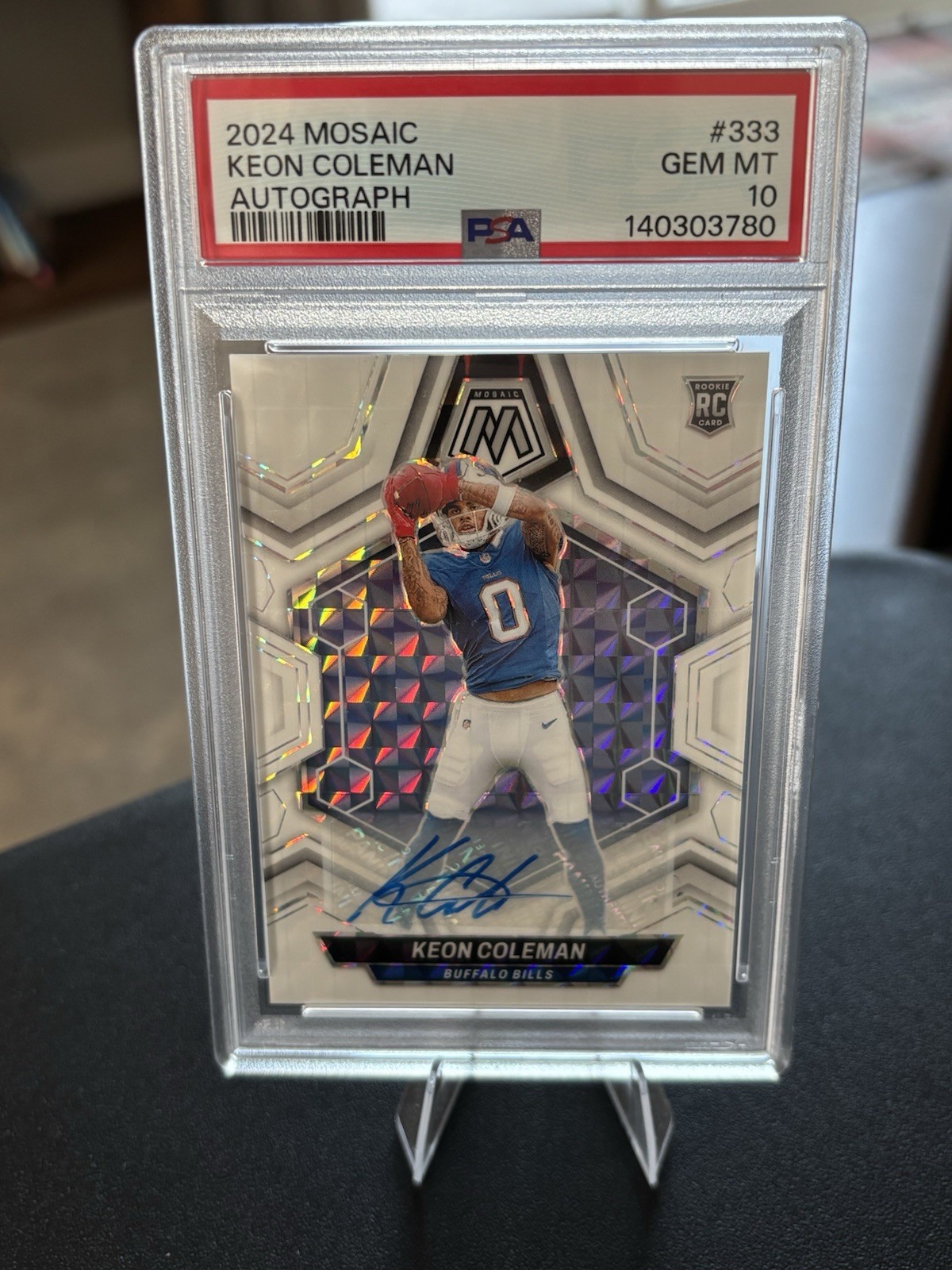 Keon Coleman Panini Mosaic #333 Autograph