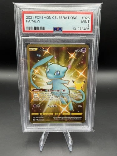 Pokémon Mew 025/025 Celebrations Secret Rare Full Art Holo PSA 9