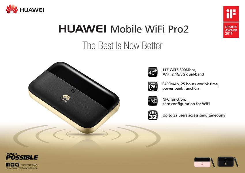 Huawei E5885ls 93a 4g Lte Mobile Wifi 2 Pro Modem Black For
