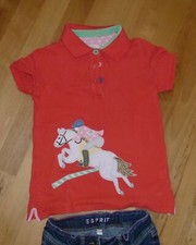 mini Boden Spring Pferd Pique T-Shirt Polo Shirt Hemd Gr 9 / 10 - 128 134 140