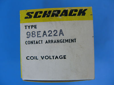 **LOT OF 2 NIB** Vintage Schrack Relay 98EA22A, NEW IN MFG pkg, RL700 001
