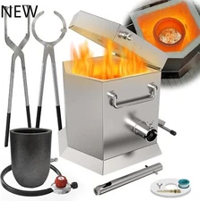 CANALHOUT 12KG/26.5lbs Propane Melting Furnace Kit with Two Tongs and Crucible..