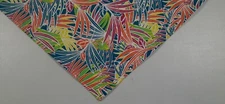Buster Brown Dog Bandana/Scarf, Tie/Slide on, Beach, Tropical Flora, Blue, S,M,L