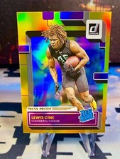 2022 Lewis Cine Panini Donruss Gold Holo Press Proof Rated Rookie #363 Vikings
