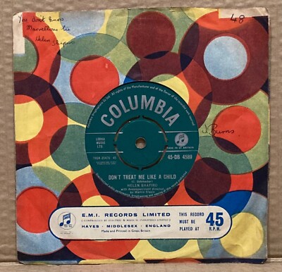 Helen Shapiro Don t Treat Me Like A Child Columbia 