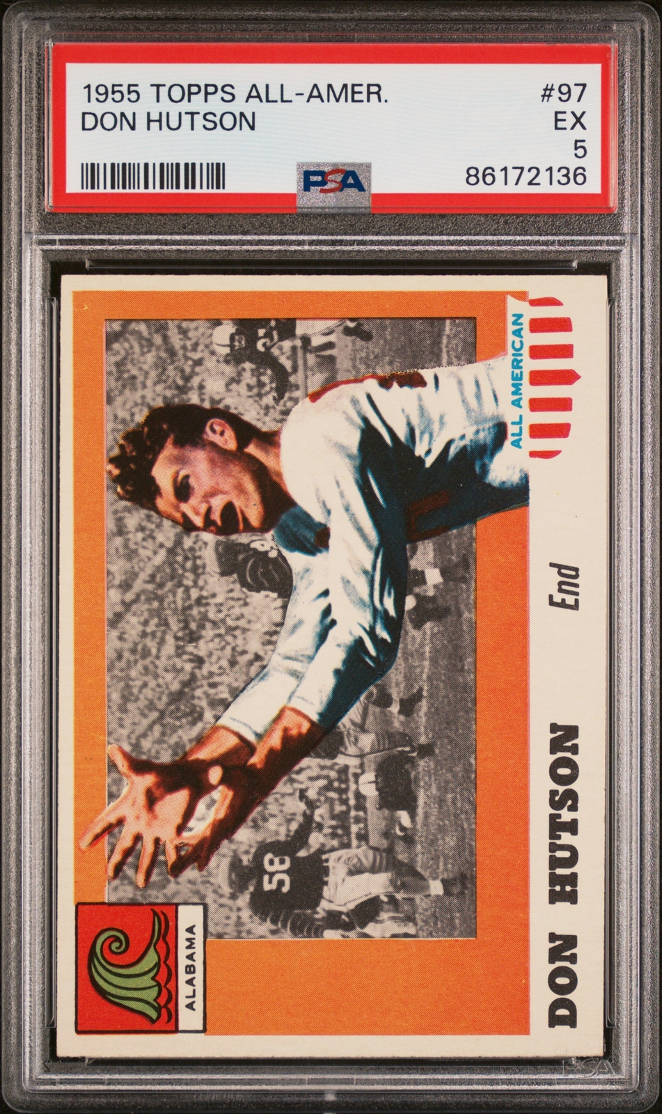 1955 TOPPS ALL-AMER. #97 DON HUTSON PSA 5