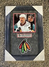 Bob Probert Signed Framed Chicago Blackhawks 8x10 Photo JSA COA