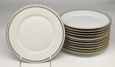 SET 4 Haviland Limoges Filet D'Or Gold Band Slate Salad Plate 7.5" **12 AVAIL**