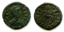 VERY rare AE2 of Leo (457-474 AD) w/SALVS RPVRLCA, Constantinople mint, Roman Em