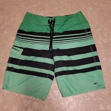 O'Neill Board Shorts Mens 30 green Surf Swim Trunks Beach Boardshorts 11"